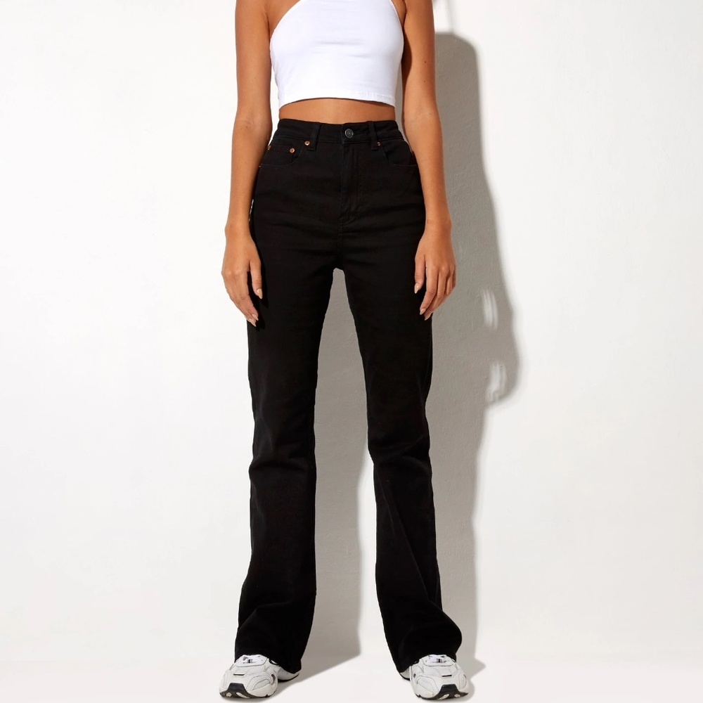 Motel Rocks Bootleg Jeans Black Size Small